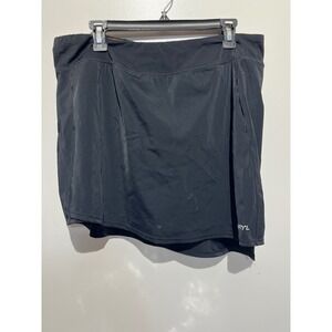 TRAYL Womens Black Athletic Skort Built-In Shorts Active Tennis Golf Skirt XL